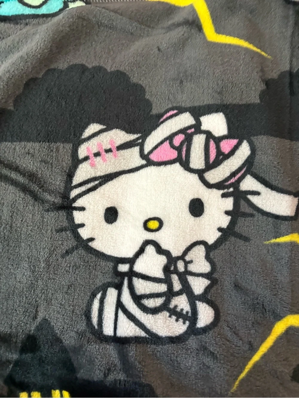 Hello Kitty Frankenstein Bat Mummy Halloween Throw Blanket 50